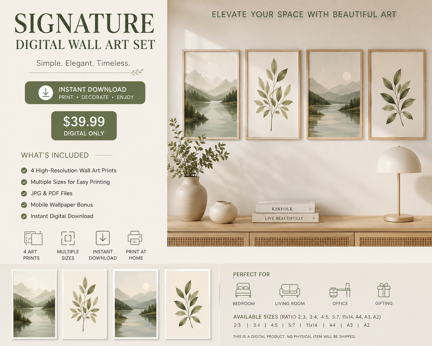 Signature Digital Wall Art Set