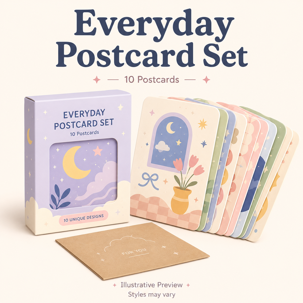 Everyday Postcard Set -10 Post Card Set